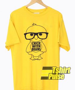 Chick With Brain t-shirt for men and women tshirt