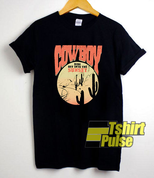 Cowboy Sunset t-shirt for men and women tshirt