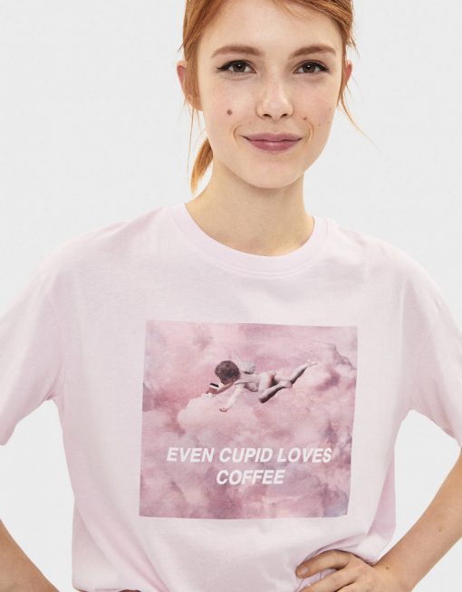 Even Cupid Loves Coffee t-shirt for men and women tshirt