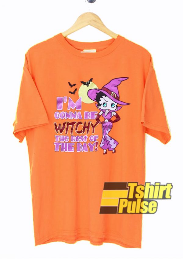Halloween Witchy Betty Boop t-shirt for men and women tshirt