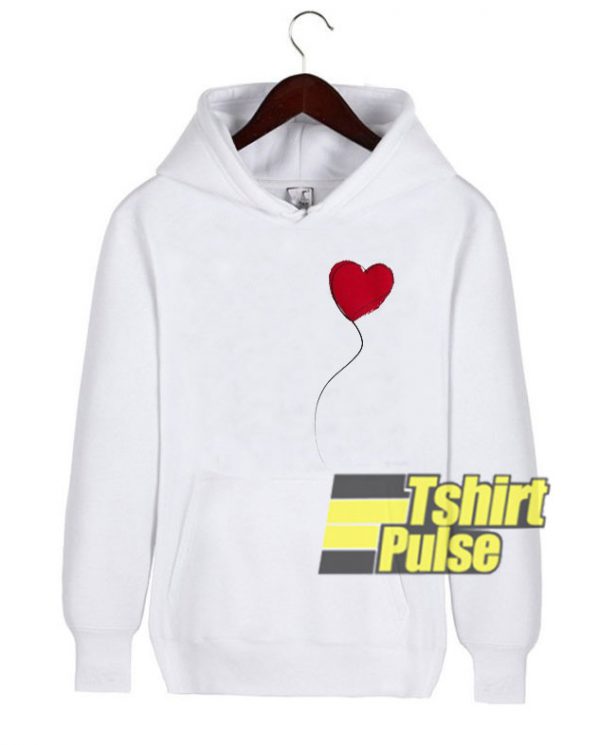 Heart Balloon Print hooded sweatshirt clothing unisex hoodie