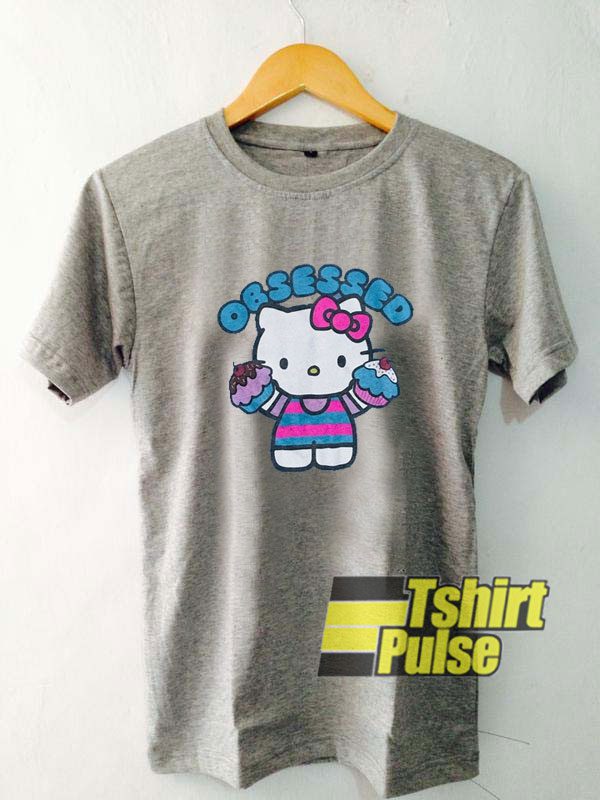 Hello Kitty Obsessed Cupcake t-shirt for men and women tshirt