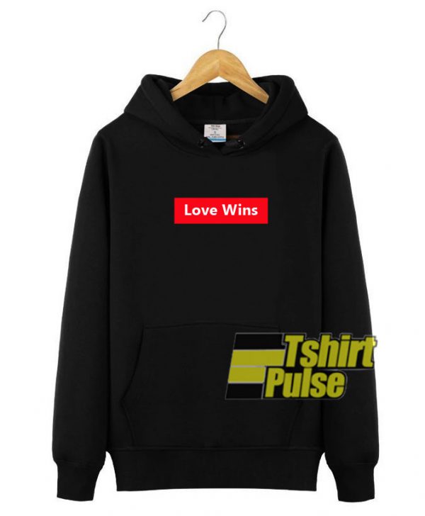 Love Wins Font hooded sweatshirt clothing unisex hoodie