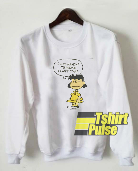 Lucy Peanuts Love Mankind sweatshirt