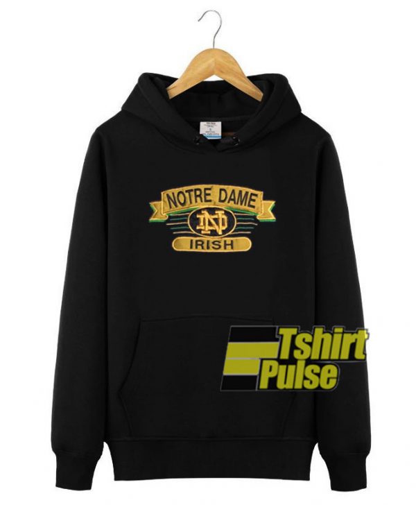 Notre Dame Irish Printed hooded sweatshirt clothing unisex hoodie