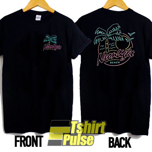 Palm Tree Neon Light t-shirt for men and women tshirt