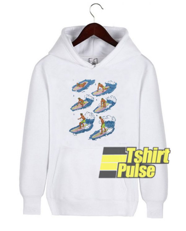 Surfer Cartoon hooded sweatshirt clothing unisex hoodie