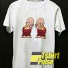 Twin Little Monk Print t-shirt for men and women tshirt