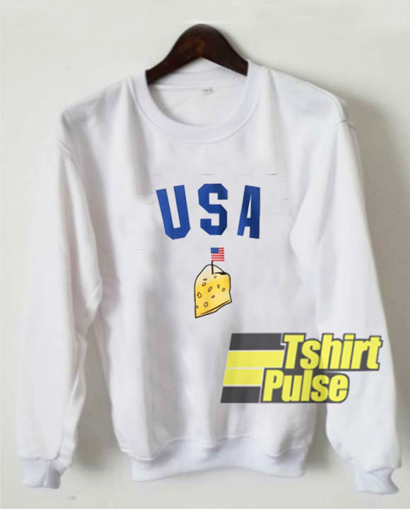USA Flag Cheese sweatshirt