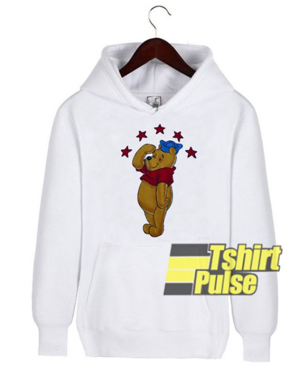 Vintage Pooh Stars hooded sweatshirt clothing unisex hoodie