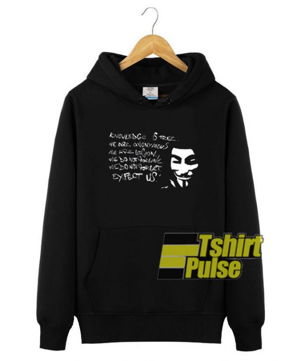 Anonymous Knowledge Is Free hooded sweatshirt clothing unisex hoodie