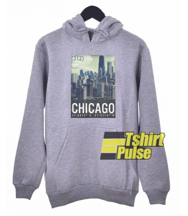 Chicago City Skyline hooded sweatshirt clothing unisex hoodie