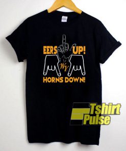 EERS Up Horns Down WVA t-shirt for men and women tshirt