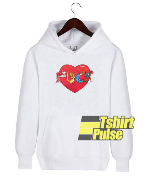 Fuck Love Graphic hooded sweatshirt clothing unisex hoodie