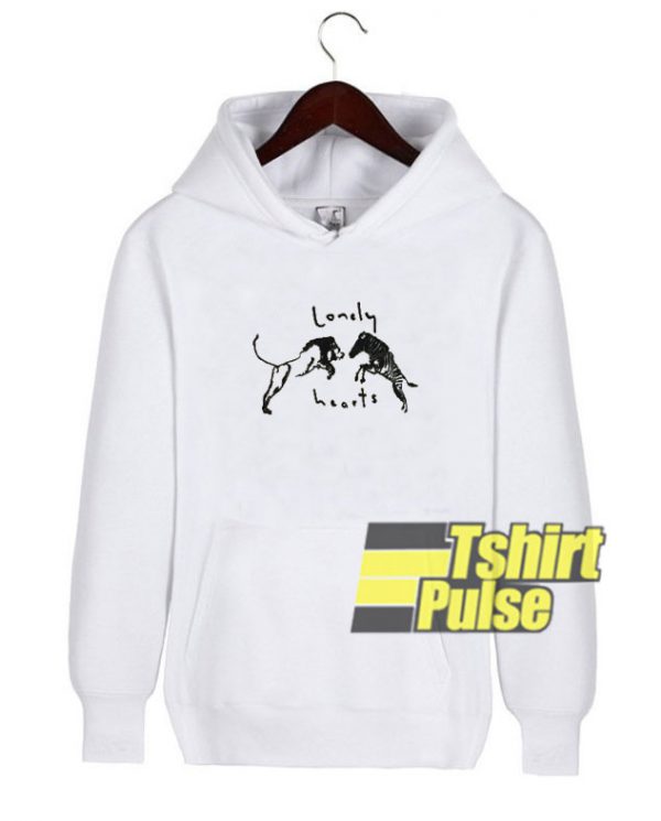 Lonely Hearts Lion And Zebra hooded sweatshirt clothing unisex hoodie