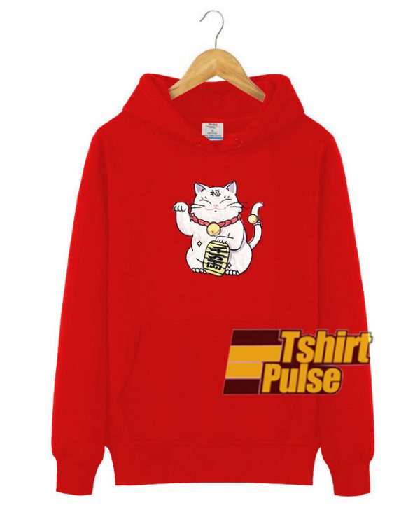 Lucky Cat hooded sweatshirt clothing unisex hoodie