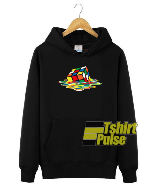 Melting Rubic Cube hooded sweatshirt clothing unisex hoodie