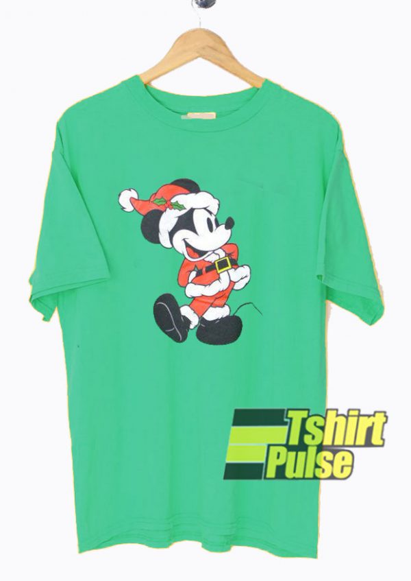 Mickey Mouse Santa Claus t-shirt for men and women tshirt