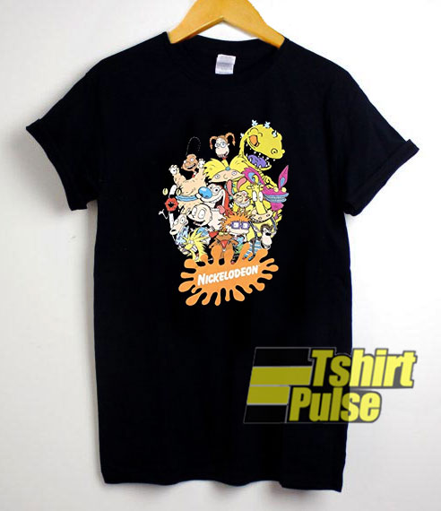 Nickelodeon Characters Rugrats Black t-shirt for men and women tshirt