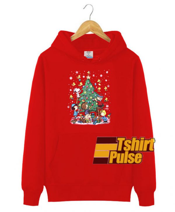 Peanuts Christmas Tree Decorating hooded sweatshirt clothing unisex hoodie