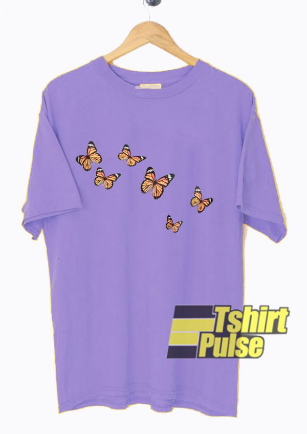 Purple Butterfly t-shirt for men and women tshirt