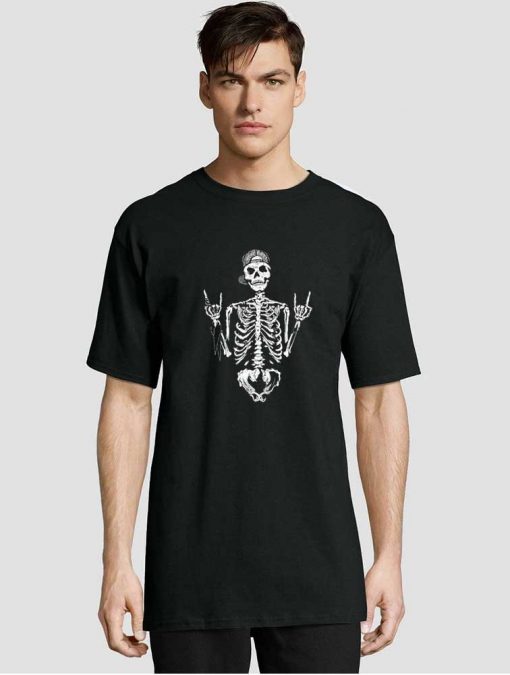 Skeleton Here First t-shirt for men and women tshirt