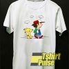 Snoopy n Charlie was Pikachu t-shirt for men and women tshirt