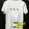 Three Flowers Printed t-shirt for men and women tshirt