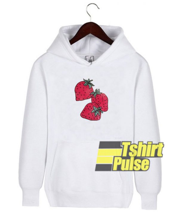 Three Strawberrys Graphic hooded sweatshirt clothing unisex hoodie