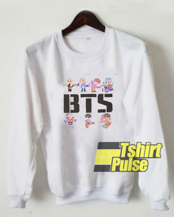 BTS Cartoon Graphic sweatshirt