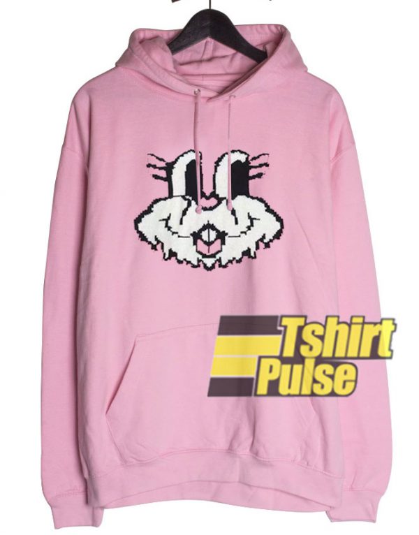Cute Bunny Face hooded sweatshirt clothing unisex hoodie