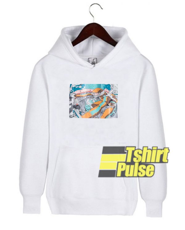 Space Cartoon Printed hooded sweatshirt clothing unisex hoodie