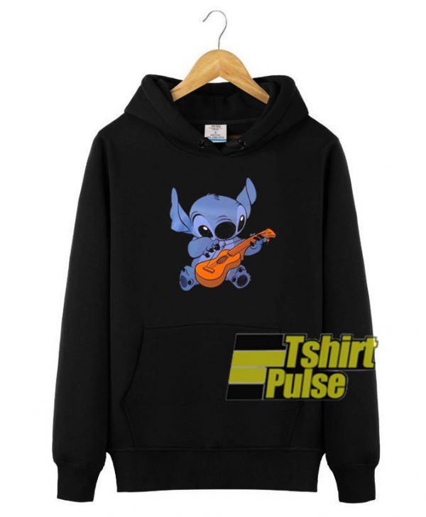 Stitch Playing Guitar hooded sweatshirt clothing unisex hoodie
