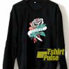 Vintage Dark Rose Print sweatshirt