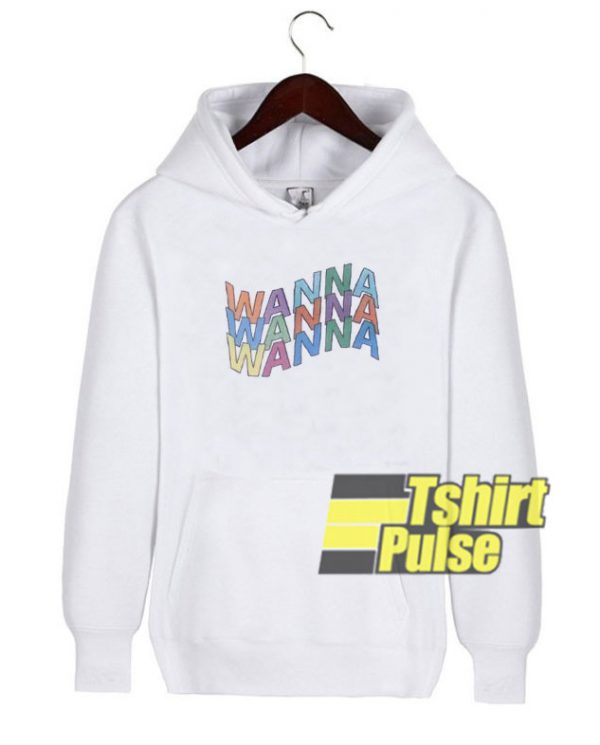 Wanna Colorful Letter hooded sweatshirt clothing unisex hoodie