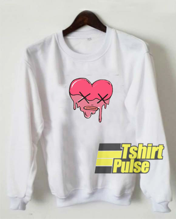 X Heart Melted sweatshirt