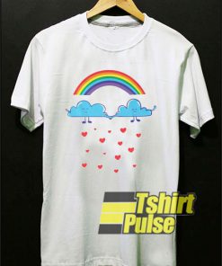 Clouds Rainbow Hearts t-shirt for men and women tshirt