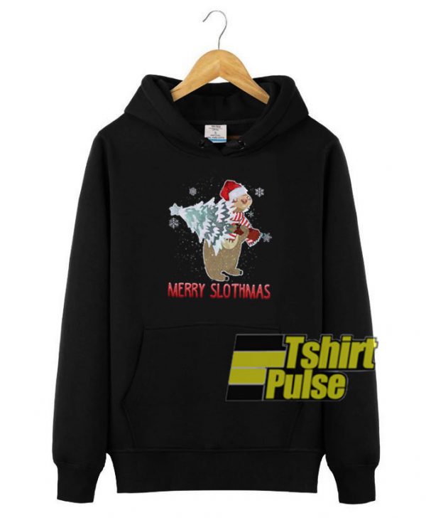 Merry Slothmas hooded sweatshirt clothing unisex hoodie