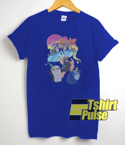 Adventure Time Graphic Blue t-shirt for men and women tshirt
