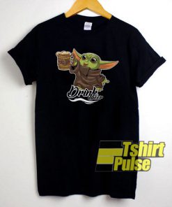 Baby Yoda Drinking Beer t-shirt for men and women tshirt