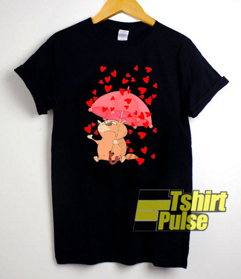 Grumpy Cat Raining Hearts t-shirt for men and women tshirt