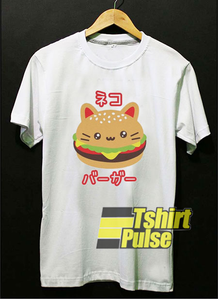 Kawaii Cat Burger t-shirt for men and women tshirt