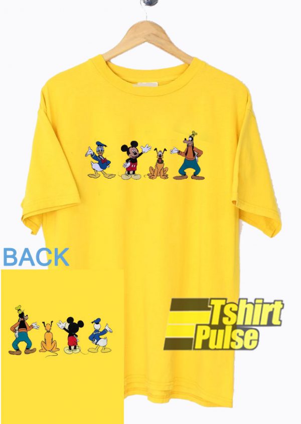 Mickey And Friends Yellow t-shirt for men and women tshirt