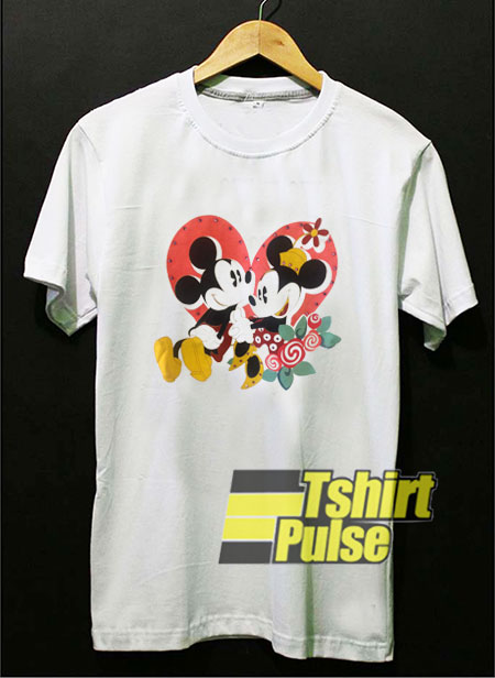 Mickey Minnie Mouse Floral t-shirt for men and women tshirt