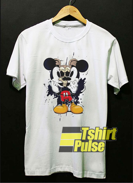 Mickey Mouse Torn Skull t-shirt for men and women tshirt