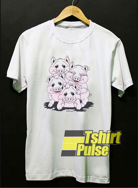 Piglets Playing t-shirt for men and women tshirt
