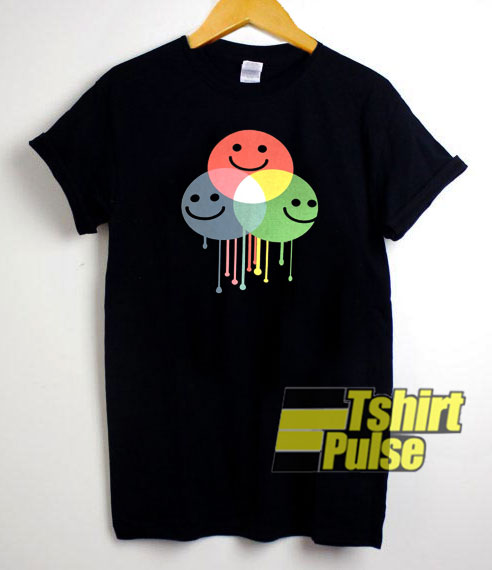 Smily Face Colour t-shirt for men and women tshirt