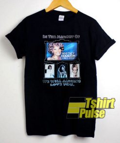 Whitney Houston In The Memory t-shirt for men and women tshirt