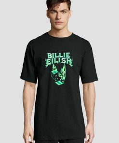 Billie Eilish Green Flame Dice t-shirt for men and women tshirt