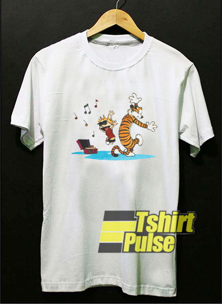 Calvin And hobbes Dance Happy t-shirt for men and women tshirt